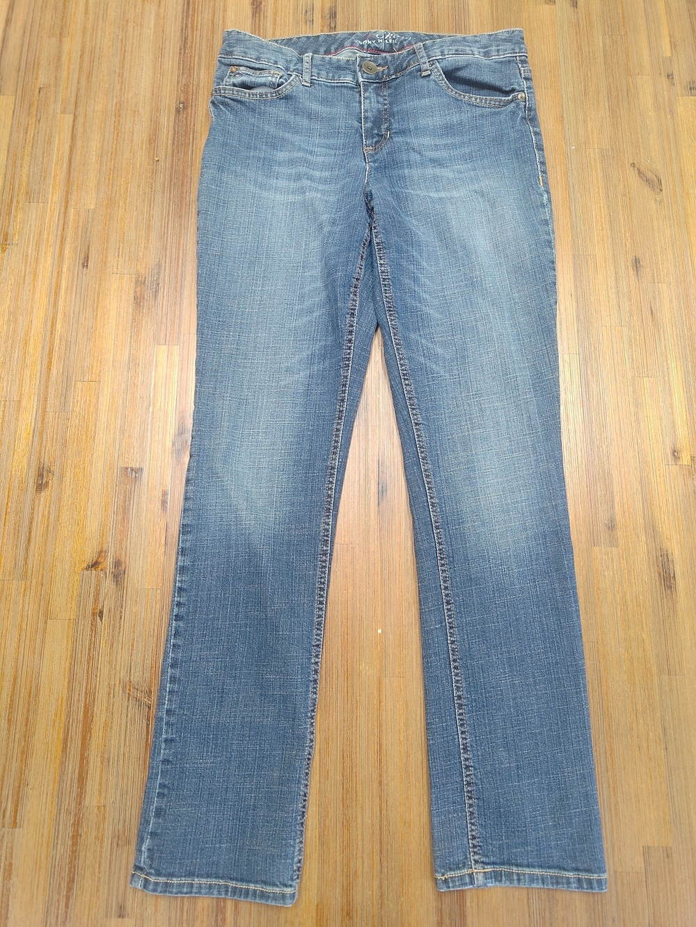 TOMMY HILFIGER BLUE Modern Fit Mid Rise  SKINNY JEANS SZ 8